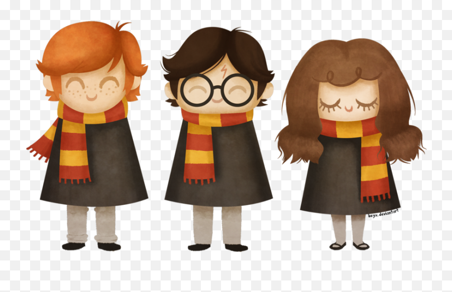 Detecting Communities In The Harry Potter Universe - Harry Potter Ron Hermione Cartoon Png,Harry Potter Glasses Transparent