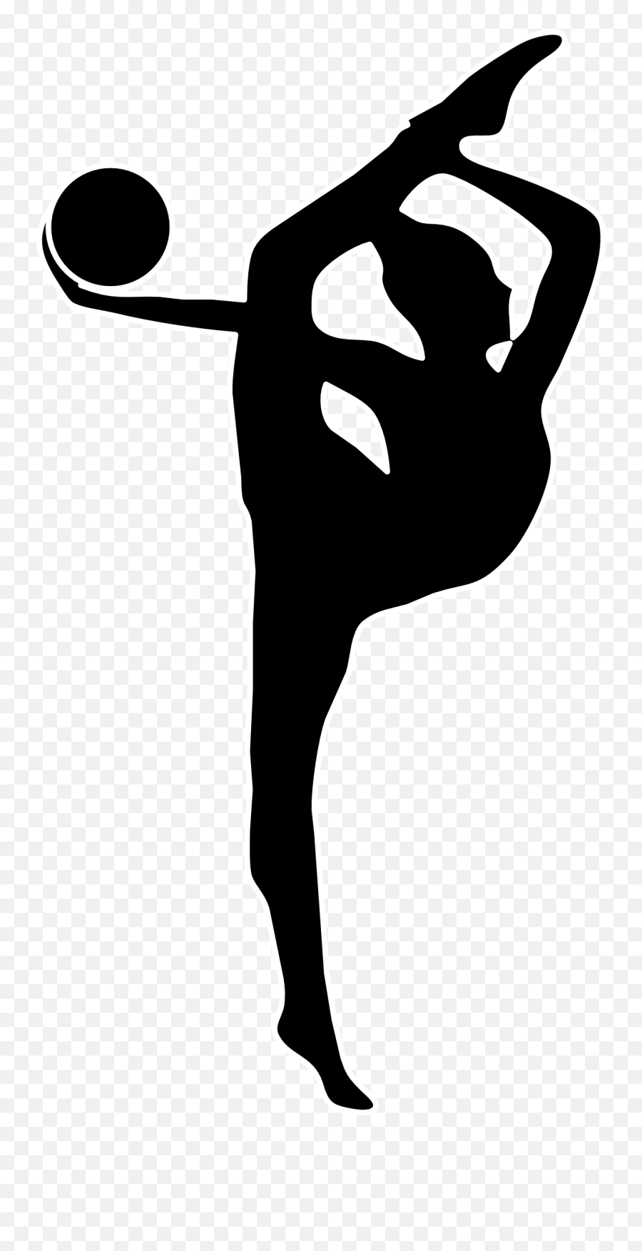 Gymnastics Silhouette Png Download - Rhythmic Gymnastics Silhouette,Gymnastics Png