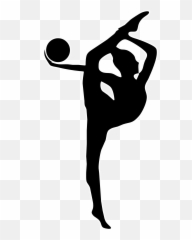 Gymnastics Silhouette Png Download - Rhythmic Gymnastics Silhouette,Gymnastics Png