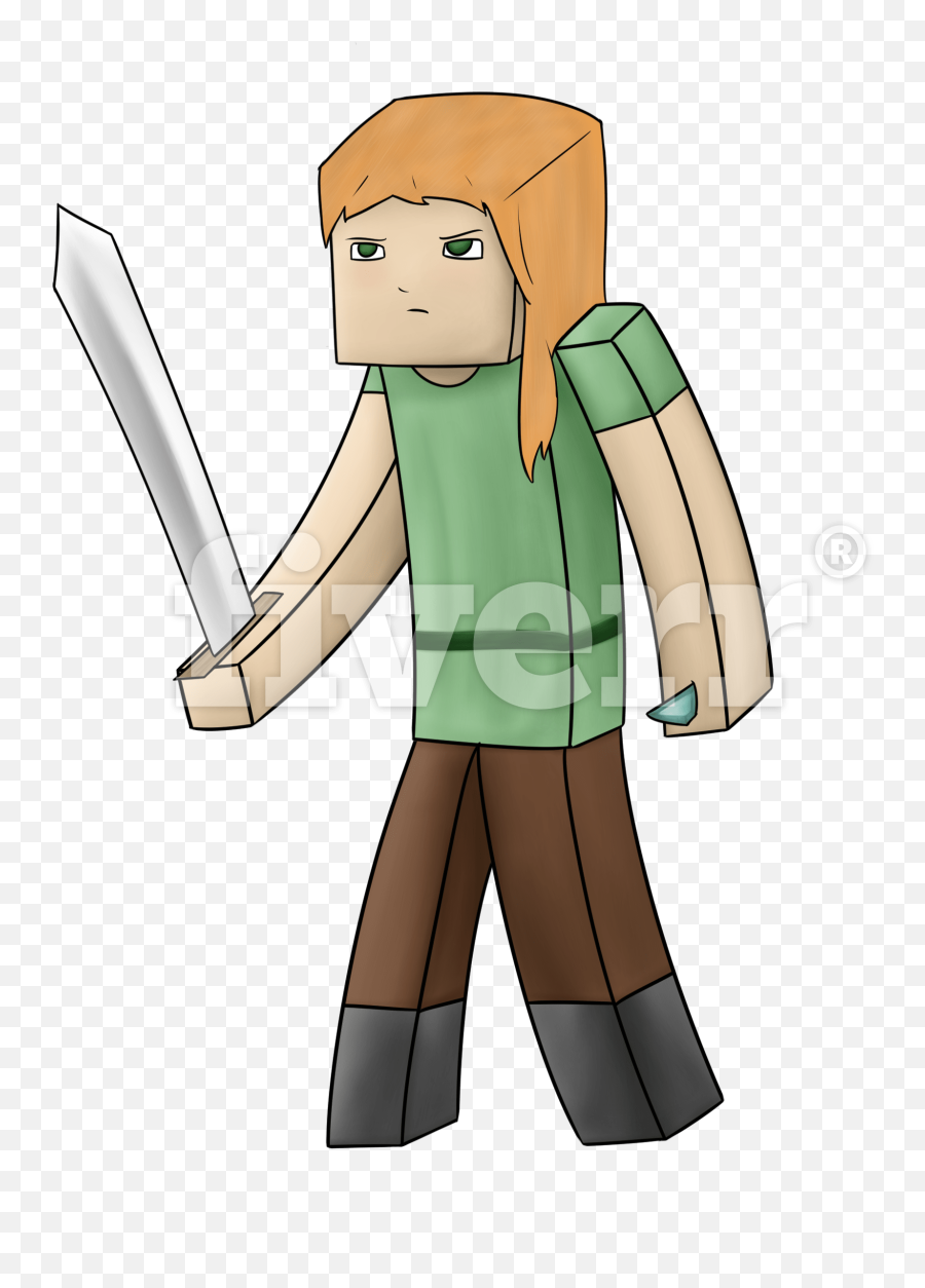 Drawing Minecraft Characters - Cartoon Png,Minecraft Characters Png