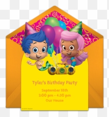 Digital Bubble Guppies Invitations Customize Online - Bubble Guppies Birthday Party Invitations Png,Bubble Guppies Png