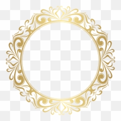 Round Border Frame Gold Clip Art Image Clipart - Png Circular