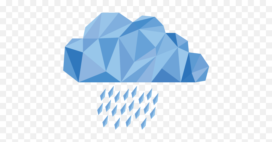 Polygonal - Rainycloud Icon Myiconfinder Icon Png,Raining Png