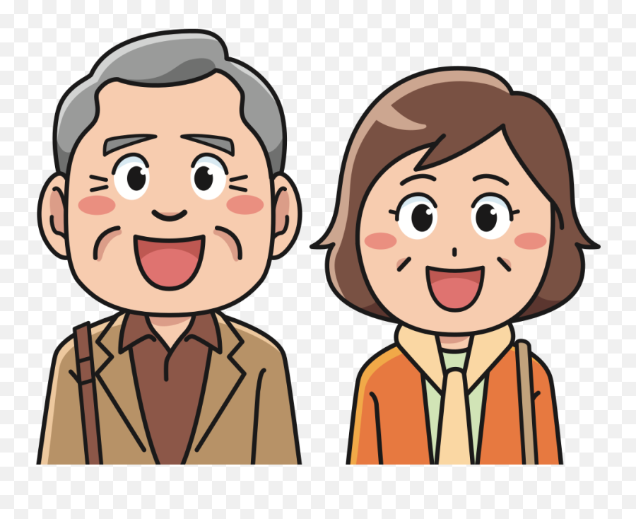 Onlinelabels Clip Art - Happy Couple 3 Elderly Smiling Cartoon Png,Happy Couple Png