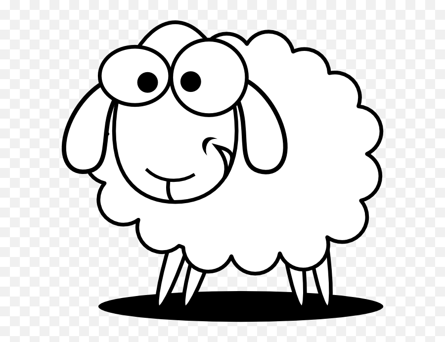 Simple Lamb Drawing Free Download - Black And White Sheep Clipart Png,Lamb Png