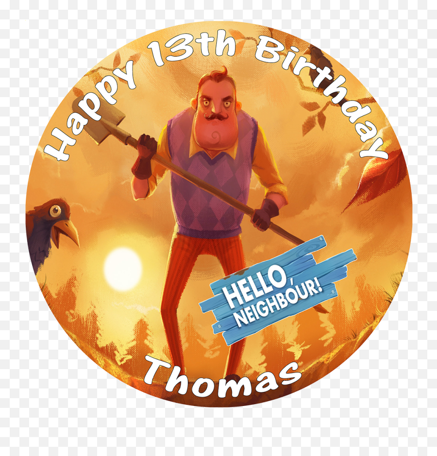 Details About Hello Neighbor Game Personalised Cake Topper Birthday Edible Printed - Albion Boys And Girls Club Png,Hello Neighbor Png
