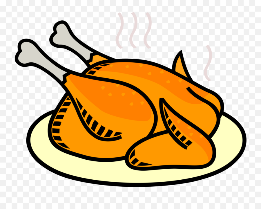 Roast Chicken Dinner - Drawing Of Cooked Chicken Png,Chicken Dinner Png