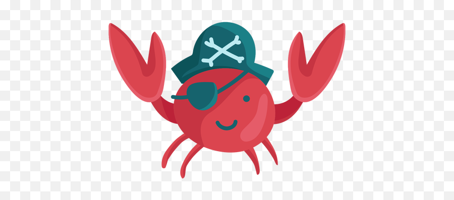 Cute Crab Pirate Eyepatch - Transparent Png U0026 Svg Vector File Cancer,Crab Png