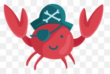 Cute Crab Pirate Eyepatch - Transparent Png U0026 Svg Vector File Cancer,Crab Png