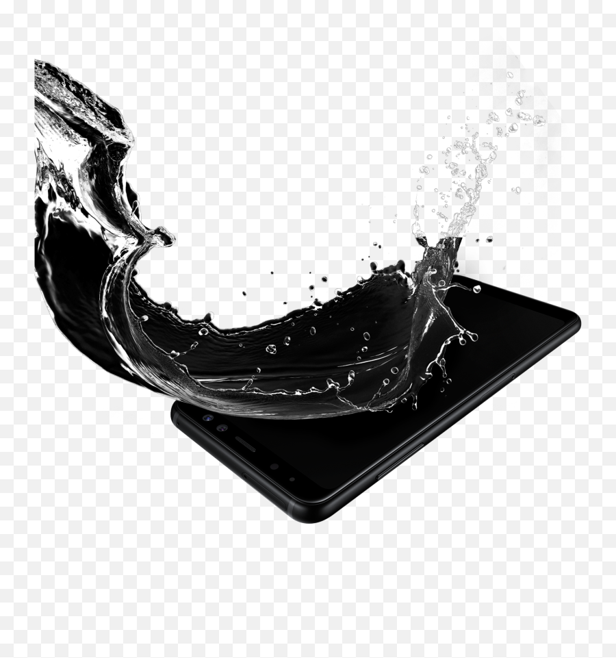 Download Hd Simulated Image Of Water Splashing - Samsung Galaxy A8 Png,Water Splashing Png