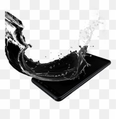 Download Hd Simulated Image Of Water Splashing - Samsung Galaxy A8 Png,Water Splashing Png