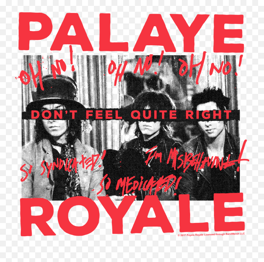 Palaye Royale Oh No Mens Regular Fit T - Palaye Royale Shirt Png,Palaye Royale Logo