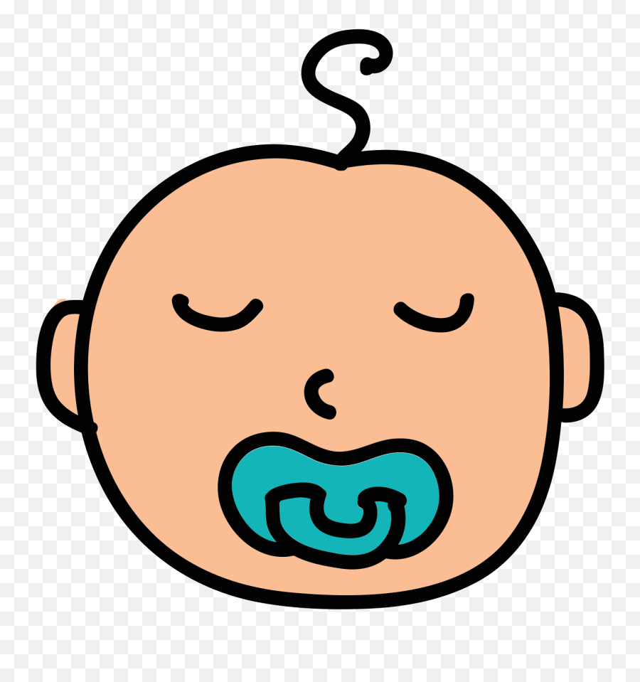 Download Sleeping Baby Icon - Cartoon Baby Face Png,Pacifier Transparent Background