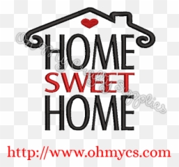 Home Sweet House Wheart Embroidery Design - Fiction png