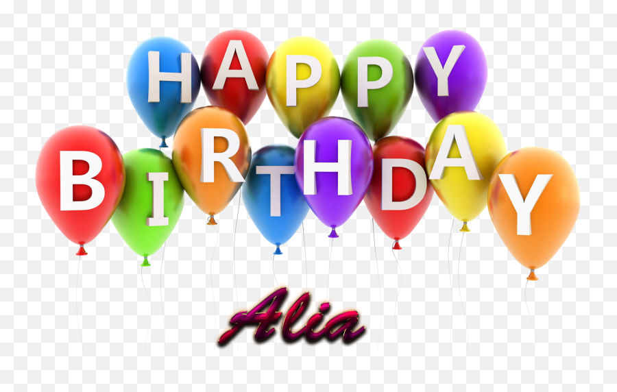 Alia Happy Birthday Name Png Niece Balloons Ali - a Png