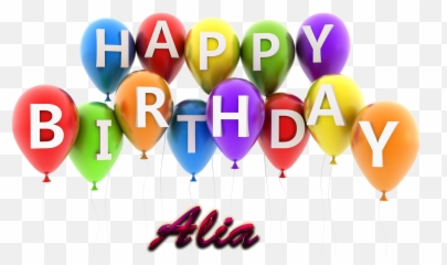 Alia Happy Birthday Name Png Niece Balloons Ali - a Png