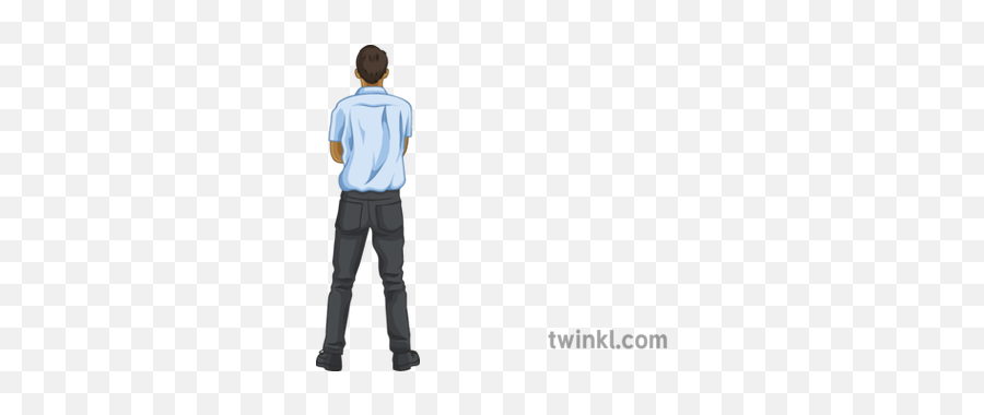 Man Standing Back Illustration - Twinkl Twinkle Twinkle Little Star Violin Png,Standing Png