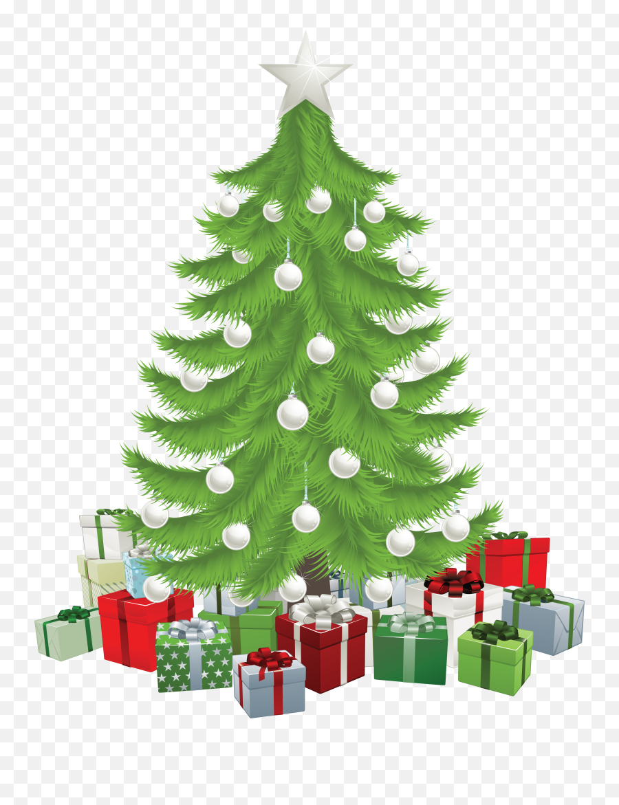Christmas Tree Png - Clipart Christmas Tree Presents,Christmas Tree Branch Png
