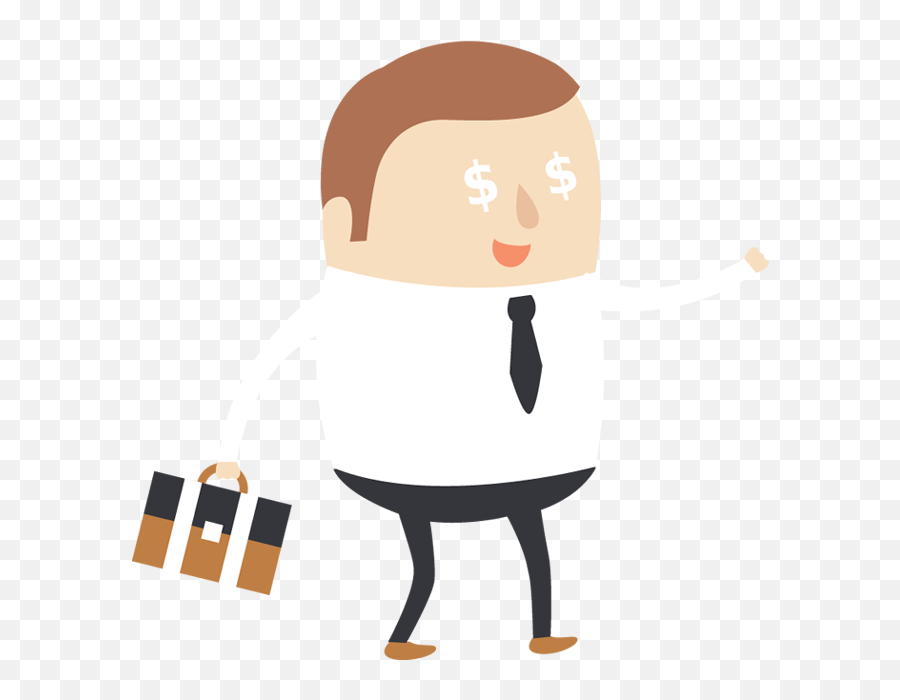 Library Man With Money Eyes Png Files - Greedy Businessman Cartoon Transparent,Greed Png