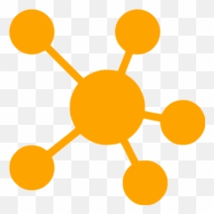 Orange Mind Map Icon - png