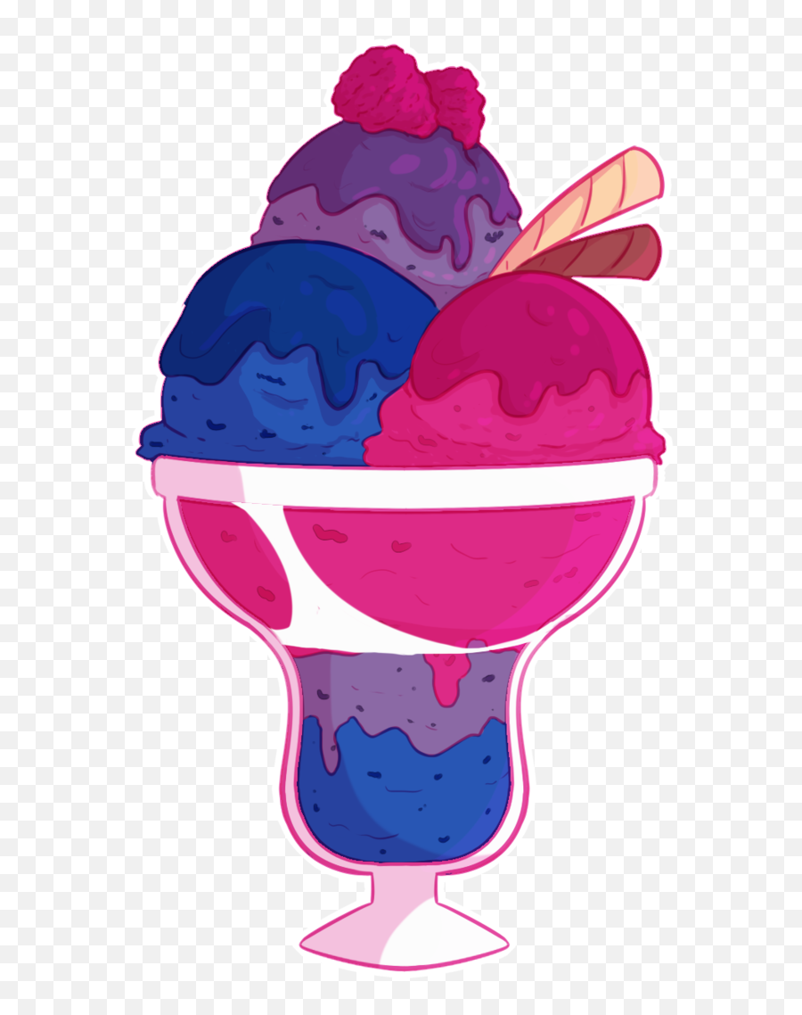 Icecream Sundae Lgbt Bisexual Pride Lovewins - Gelato Girly Png,Bisexual Flag Icon