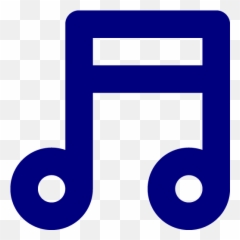 Navy Blue Music Note Icon - Free navy icons Grey Music Note Png
