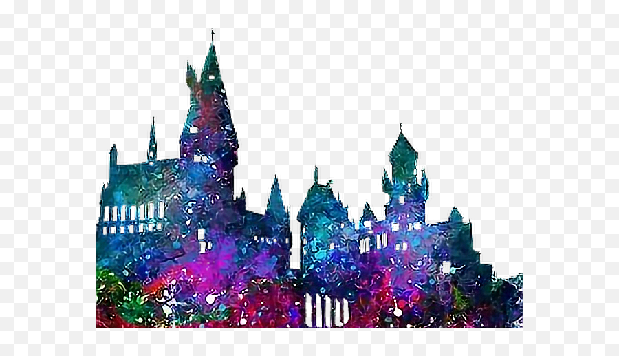 Download Hd Hogwarts Castle Png - Harry Potter Castle Hogwarts Silhouette,Castle Transparent