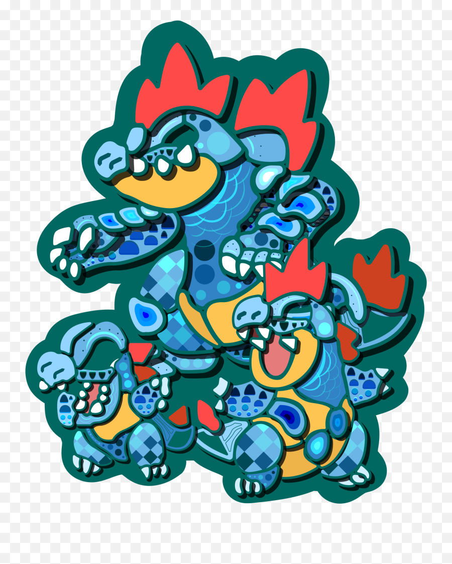 Totodile Family Sticker Izel Studios - Cartoon Png,Totodile Png