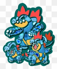 Totodile Family Sticker Izel Studios - Cartoon Png,Totodile Png