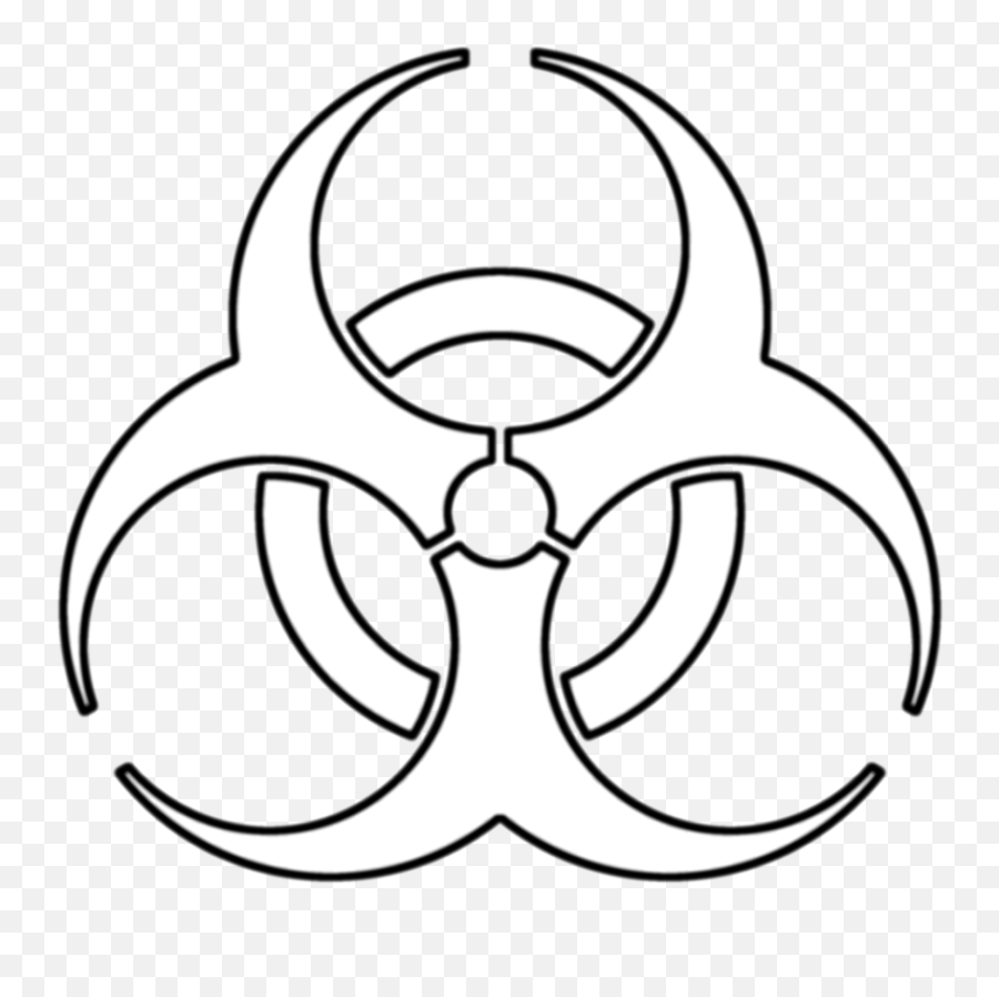 Biological Hazard Symbol Clip - White Biohazard Symbol Png,Biohazard Symbol Transparent Background