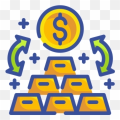 Gold Icon Coin Exchange Money Business - Motion Graphics Icon Png