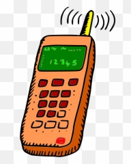Orange Clipart Cell Phone - Png