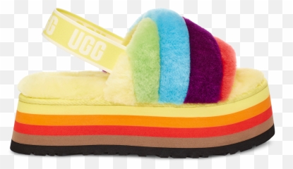 Disco Stripe Slide Sandal Ugg - Pride Ugg Slides png