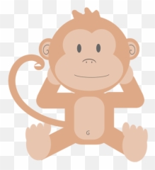 8287 Cartoon Monkey Smiling Clipart Public Domain Vectors - Monkey Spinning png