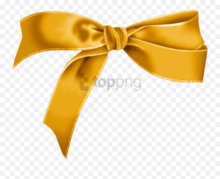 Free Png Gold Gift Bow Image - Bow Gold Ribbon Png,Gift Bow Png