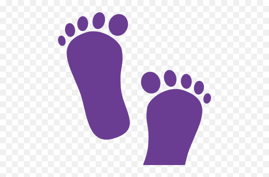 Cropped - Purplestepsclipartpng U2013 Sakiyna Child Footprint,Toe Png