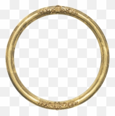 Round Frame Png Transparent Image Arts - Golden Circular Png