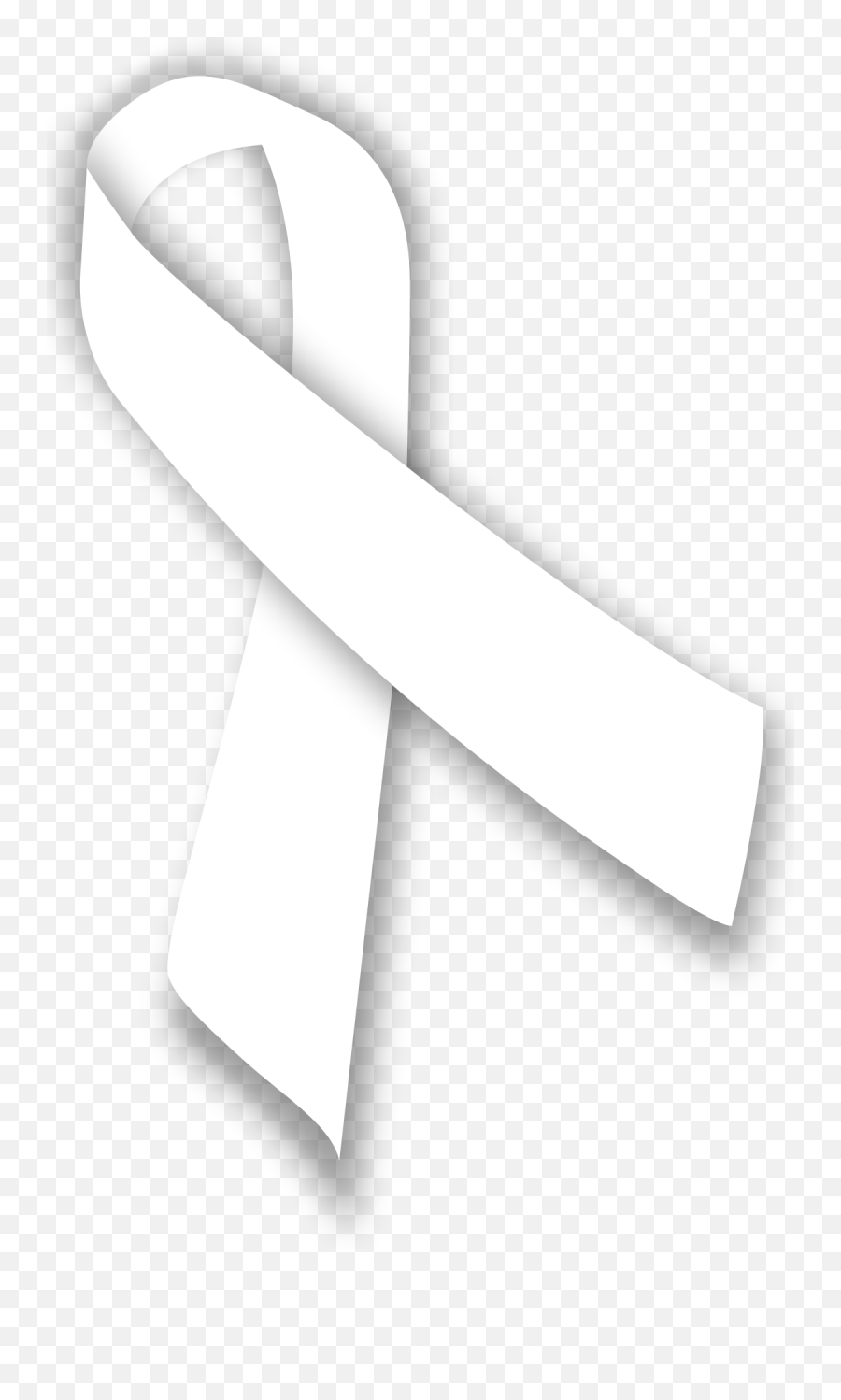 White Ribbon - Transparent Lung Cancer Ribbon Png,Awareness Ribbon Png
