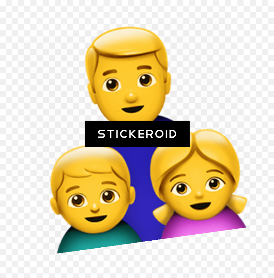Download Single Parent Family Emoji - Single Dad Emoji Png,Family Emoji Png