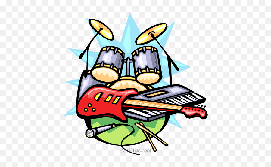 Rock N Roll Musical Instruments - Band Clip Art Png,Rock N Roll Png
