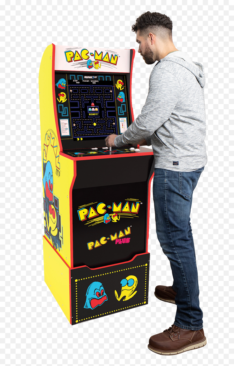 Pac - Man Arcade Cabinet 1up Arcade Pac Man Png,Arcade Png