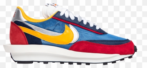 Sacai X Ldwaffle U0027varsity Blueu0027 Nike Blue Runners - Nike Ld Waffle Sacai Varsity Blue Png,Nike Shoe Png