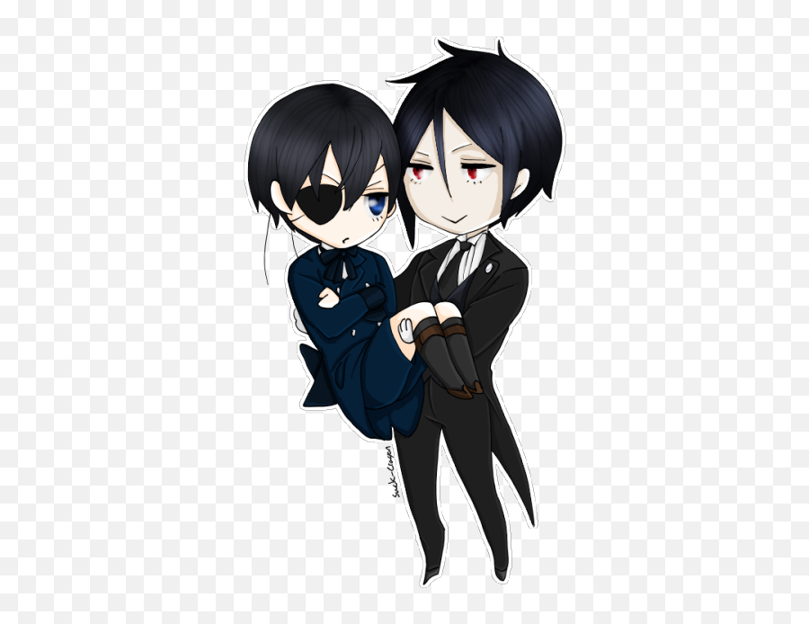 Download Hd 5 - Chibi Black Butler Transparent Png Image Black Butler Ciel And Sebastian Chibi,Jimmy Butler Png