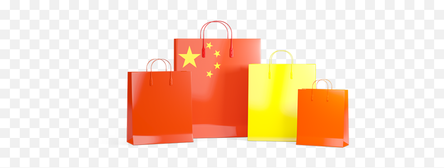 Shopping Bags With Flag Illustration Of China - China Shopping Png,China Png