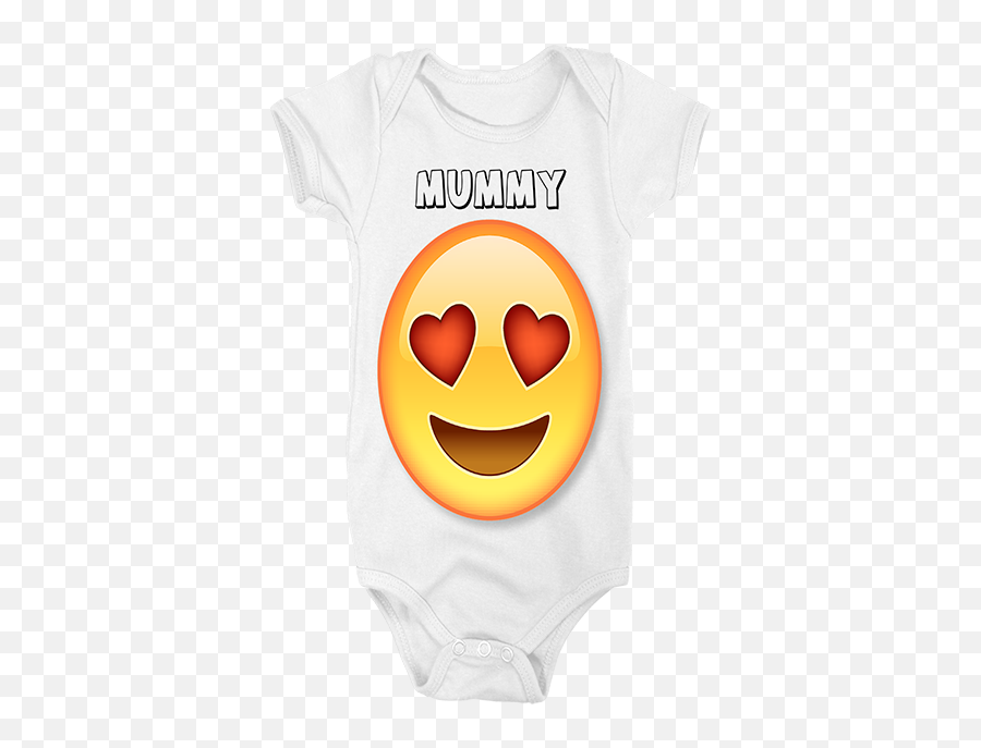 Download Love Heart Emoji Customised Baby Grow - Love Full Smiley Png,Baby Emoji Png