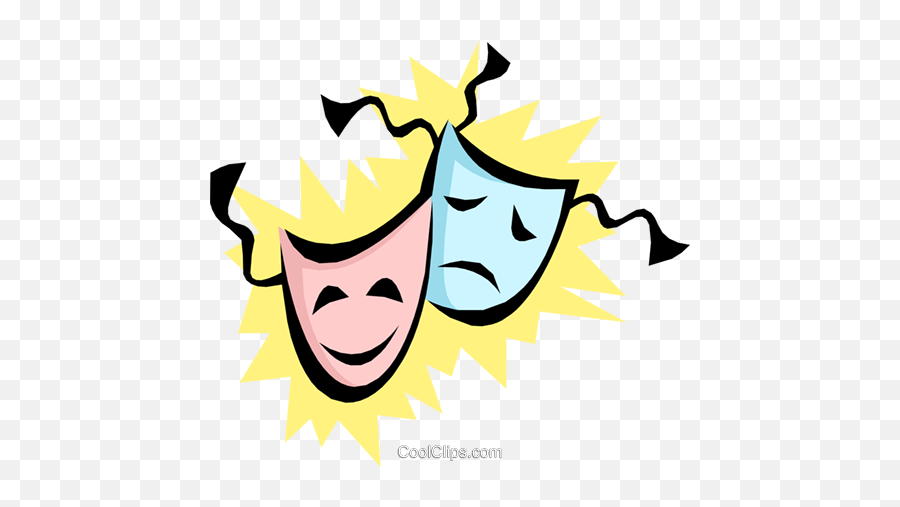 Download Theatrical Masks Royalty Free Vector Clip Art - Drama And Arts In Education Png,Acting Png