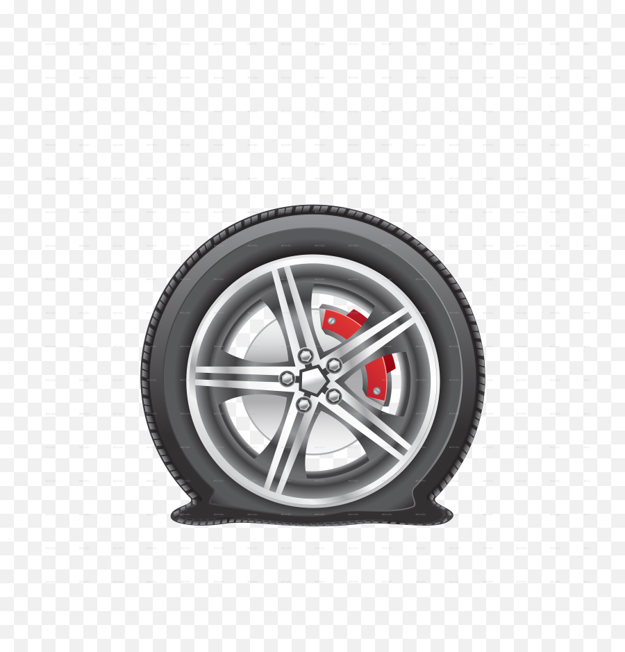 Winter Flat Tire - Free Flat Tire Clipart Png,Tire Png
