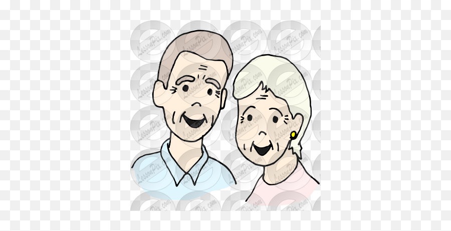 Grandparents Picture For Classroom Therapy Use - Great Clip Art Png,Grandparents Png