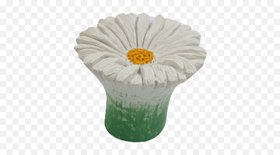 Buy Daisy Cabinet Knob White Colour Online In India - Vase Png,White Daisy Png