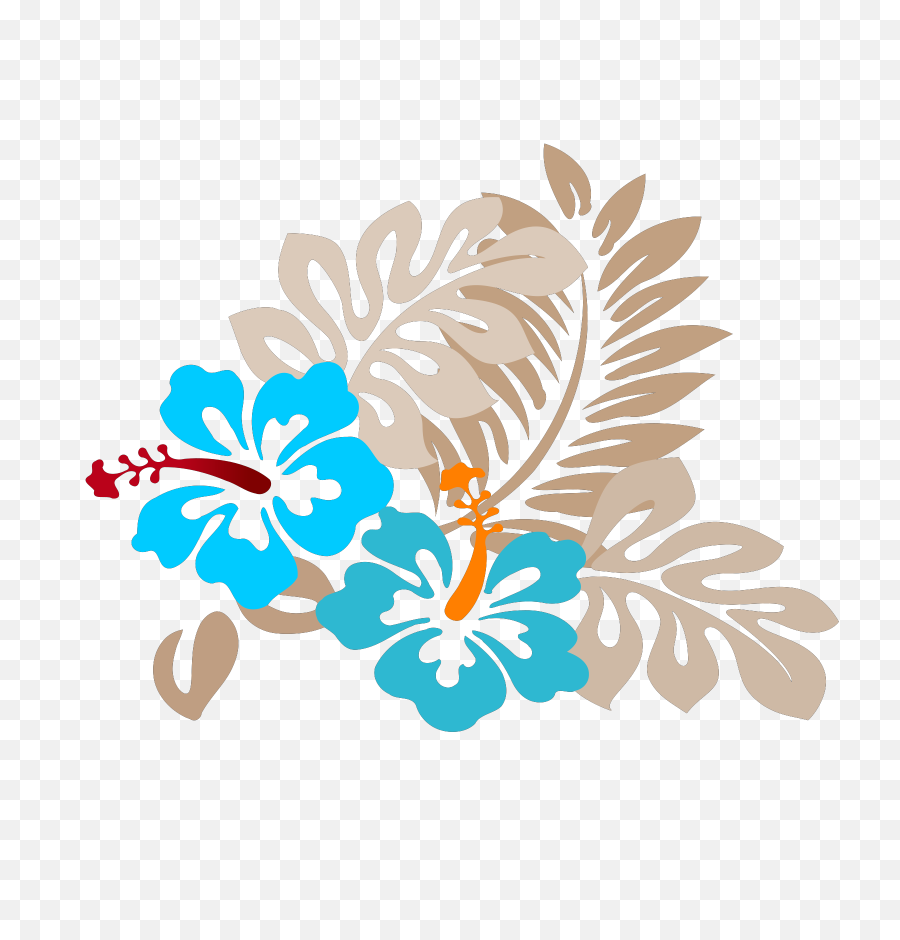 Tropical Flower Png Svg Clip Art For - Hibiscus Clip Art,Tropical Flower Png